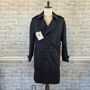 VTG DSCP Defender Collection All Weather Army Trench Rain Coat Navy 40S NWT USA
